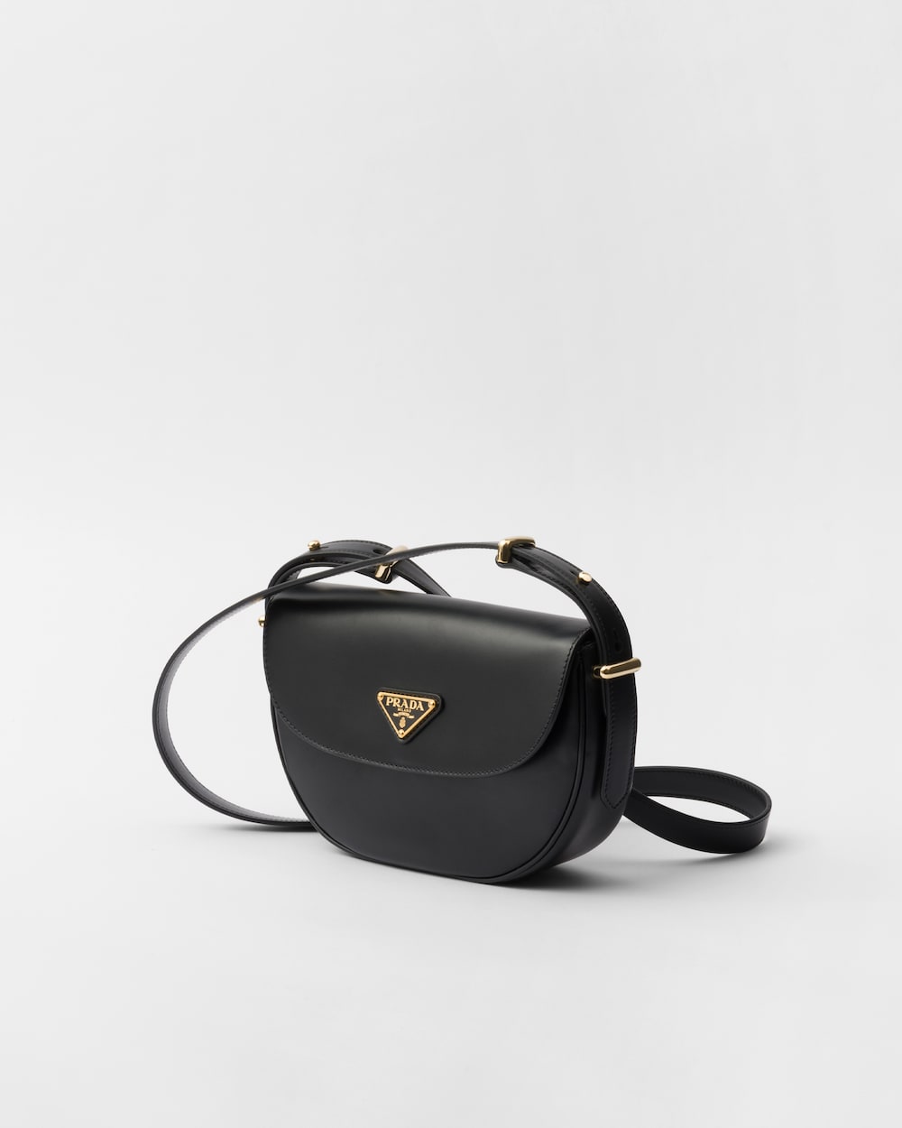 Prada Arqué Leather Shoulder Bag With Flap - Image 6
